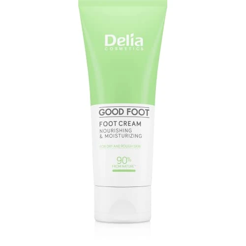 Offerta a tempo: Delia Cosmetics – Good Foot – Crema piedi nutriente - Idratazione e rigenerazione - Piedi secchi e ruvidi - Olio di soia, burro di karité, lanolina, allantoina, estratto di menta piperita – 100ml - 73% da 7.47 € a 2.00 €