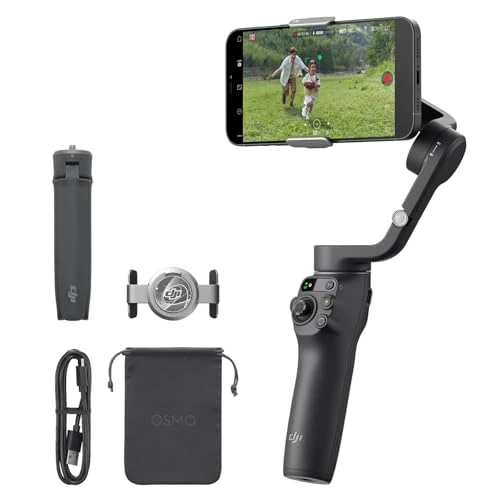 Offerta a tempo: DJI Osmo Mobile 6, stabilizzatore per smartphone a 3 assi, manico telescopico integrato, tracciamento degli oggetti, portatile e pieghevole, stabilizzatore per vlog, YouTube TikTok, grigio ardesia - 45% da 109.00 € a 59.99 €