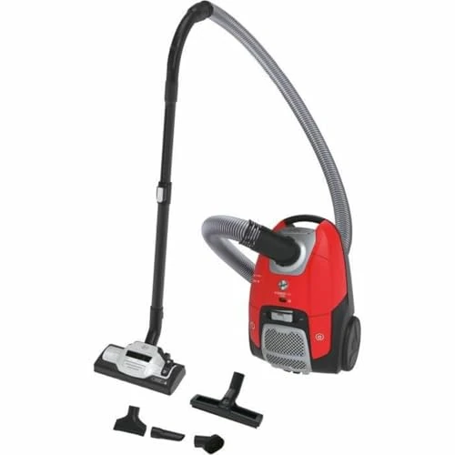 Hoover H-Energy 500 HE510HM 011 Cylinder Stofzuiger, Met snoer, Met Stofzak, 3,5 Liter Capaciteit, 700W, Wasbare Hepa Filter, Parket Borstel, All Floors Borstel, Rood