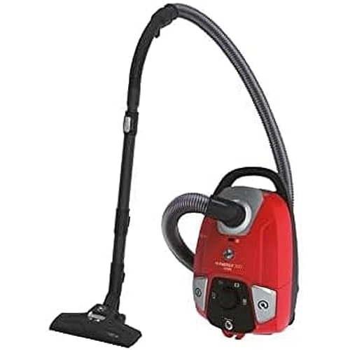 Offre limitée : Hoover HE310HM Aspirateur Traineau avec Sac, Grande Puissance 850W, Capacité 3,5L, Rangement Compact, Vidage Facile sans Contact, Tous Sols & Special Parquet, Accessoires Embarqués, Rouge Noir de 139.00 € à 119.20 € (14% de remise)