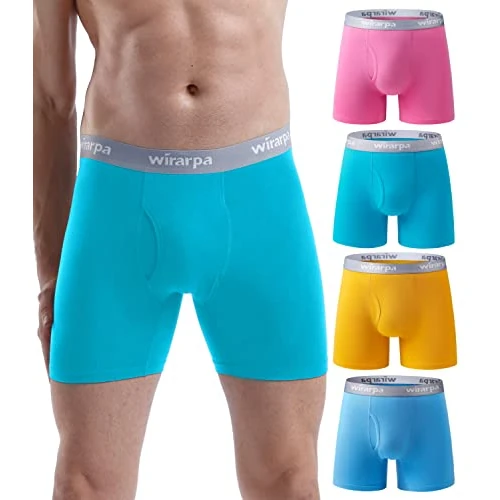 Limited offer: wirarpa Men's Boxer Briefs Cotton Stretch Underwear Open Fly Tagless Underpants Regular Leg 4 PackPack from 19.99 EUR to 16.99 EUR (save 15%)