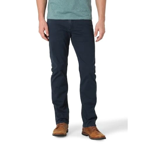 Tijdelijke aanbieding: Wrangler Authentics Heren slim fit straight leg jeans, saffier, donker, 33W / 32L, saffier, donker, 33W / 32L van 37.14 € naar 37.14 € (0.00% korting)