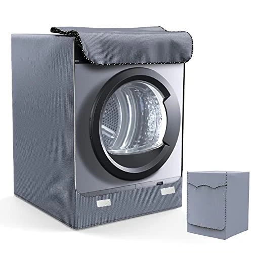 Tijdelijke aanbieding: LEESITEC Afdekking voor buiten wasmachine, waterdichte afdekking voor wasmachine en droger, anti-ultraviolet binnenwasmachineafdekking met opening vooraan, grijs (L 60 × 60 × 85 cm) van 44.69 € naar 44.69 € (0.0% korting)
