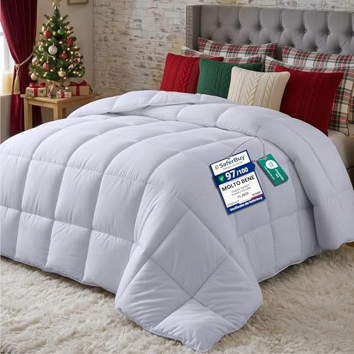 Oferta limitada: Utopia Bedding Edredón de Fibra 240x260 cm, Fibra Hueca siliconada, 370 gr/m² (Blanco, Cama 160/180-240 x 260 cm) de 46.49 EUR a 34.90 EUR (ahorro 25%)