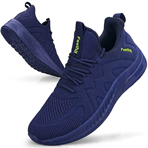 Offerta a tempo: Feethit Scarpe Running Uomo Casual Sneaker Ginnastica Palestra Blu Scuro 46 - 29% da 39.99 € a 28.49 €
