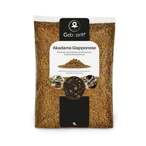 Offerta a tempo: GebEarth® - Akadama Giapponese Professionale per Bonsai 2-5mm da 1L【Equilibrio Perfetto di Acqua, Aria & Minerali】 - 0.00% da 11.97 € a 11.97 €