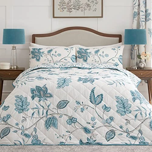 Offerta a tempo: Dreams & Drapes Samira - Copriletto trapuntato, 200 x 230 cm, colore: foglia di tè - 4% da 49.48 € a 47.52 €