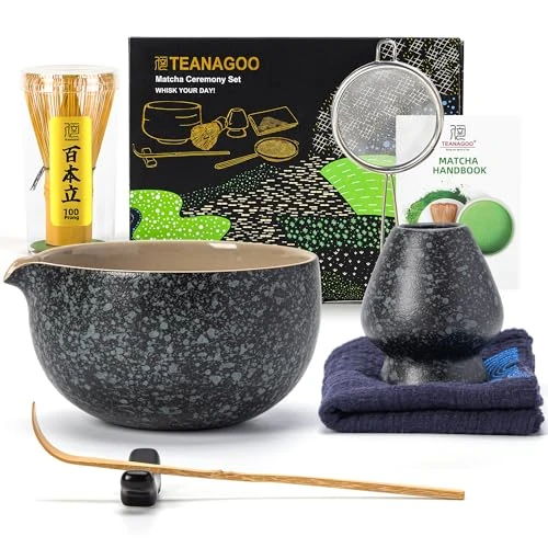 Oferta limitada: TEANAGOO Matcha Kit (7 piezas) Juego de batidor de matcha Tazón de matcha con pico Batidor de matcha de bambú (chasen) Cuchara (chashaku) Soporte para. N17 de 37.99 EUR a 23.03 EUR (ahorro 39%)