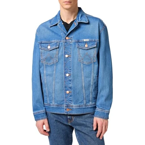 Offerta a tempo: Wrangler Anti-Fit Giacca in Denim, Blue Eyes Blue — 19% da 119,95 € a 97,49 €