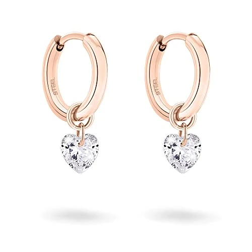 Oferta limitada: Tamaris aros pendientes para mujer, mujer Ohrschmuck con aushängbaren Anhängern, wasserfest de acero inoxidable, Oro rosa de 32.60 € a 32.60 € (ahorro 0.00%)
