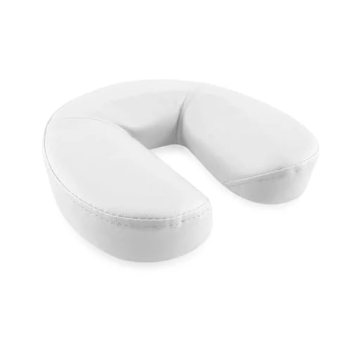 Quirumed Gesichtskissen, Hufeisenform, 29 x 27 x 7 cm, Farbe Weiß, Schaumstoffpolsterung, für Yoga, Fitness, Massage