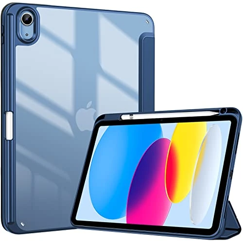 Offre limitée : ProCase Coque pour iPad (A16) 11ème Génération 11" 2025/iPad 10ème Génération 10,9" 2022 - avec Porte-Stylet, Arrière Translucide Rigide en PC, Auto-Réveil/Sommeil -Bleu Marine de 9.95 € à 9.95 € (0.00% de remise)