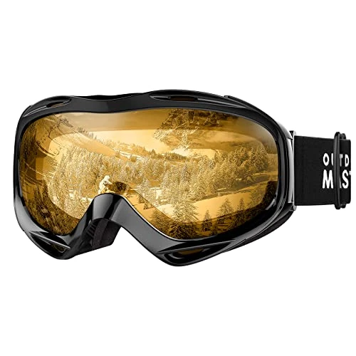 Oferta limitada: OutdoorMaster Máscaras de Esquí OTG - Máscaras de Esquí/Snowboard para Hombres, Mujeres y Jóvenes - 100% Protección UV (Montura Negra Orangelens VLT65%) de 32.99 EUR a 32.99 EUR (ahorro 0%)