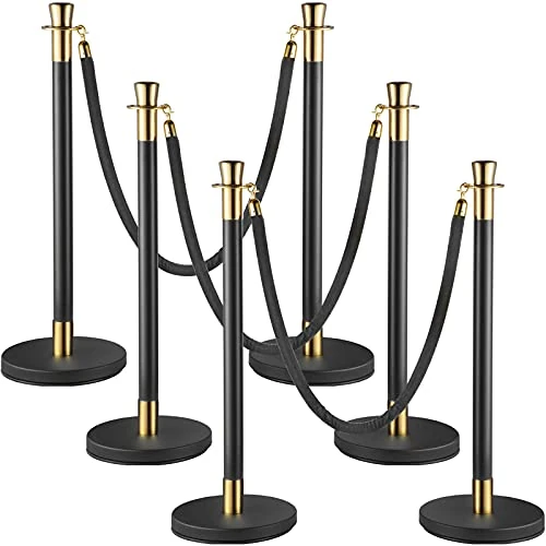 Offerta a tempo: VEVOR Barriera per il controllo della folla, Set di candelieri con corda in velluto nero 1,5 m, Barriera per controllo della folla base metallo Montaggio facile da collegare - 39% da 196.90 € a 119.90 €