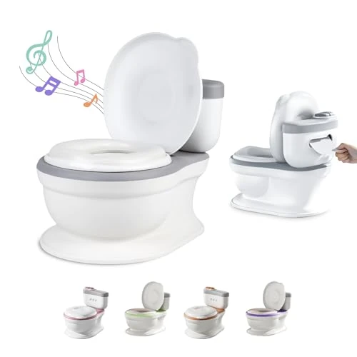 Offerta a tempo: Vasino Per Bambini Wc Con Suono Per L'apprendimento Del Vasino - Wc Per Bambini E Neonati - Confortevole, Antiscivolo Con Suono Di Sciacquone E Musica - Con Vaso Rimovibile - Riduttore Wc Bambini - 0.00% da 36.58 € a 36.58 €