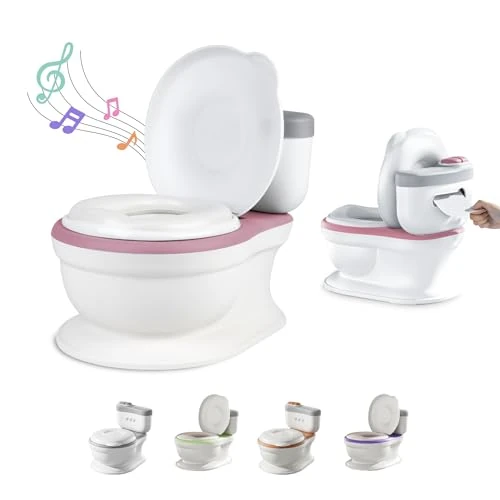 Offre limitée : Pot Bébé Toilette Musical Pour Apprentissage De La Propreté - Toilette Bebe & Enfant - Confortable Anti Dérapant Avec Bruit De Chasse & Musique - Pot Amovible - Rehausseur Toilette Reducteur Toilette de 29.90 € à 29.90 € (0.00% de remise)