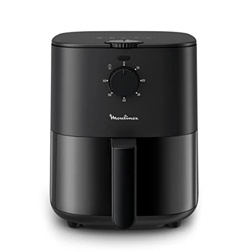 Moulinex Easy Fry Essential EZ1308 Low or No Oil Hot Air Fryer, Manual Controls, 5 Programmes, Healthy Meals, Capacity 1 kg, for up to 4 People, Compact, Black