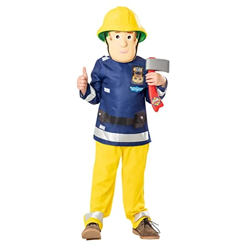 Rubies 3015975-6000 - Disfraz infantil de Sam bombero para niños de 5 a 6 años, multicolor, 5 a 6 años, Halloween