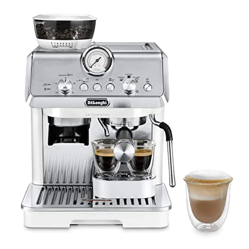 Oferta limitada: De'Longhi La Specialista Arte EC9155.W, Cafetera Expresso Manual, Tecnología de Molido con Sensor y 8 Ajustes, Control Activo de la Temperatura, Espumador de Leche MyLatte Art, 1550 W, Blanco de 599.00 EUR a 389.00 EUR (ahorro 35%)