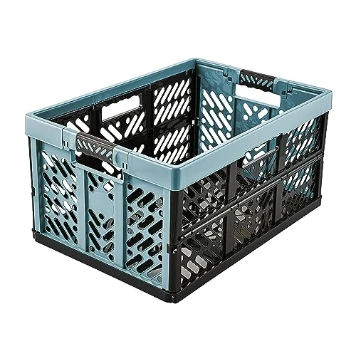 Offerta a tempo: keeeper Robusta Cassetta Pieghevole con Manici Soft-Touch, 54 x 37 x 28 cm, 45 L, Ben, Nordic Blue (Blu) - 47% da 43.88 € a 23.46 €