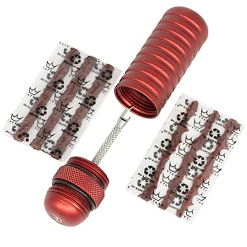 Offerta a tempo: Peaty's Kit Riparazione Tubeless MTB con Forcella Singola - Tappatore Pratico per Forature Pneumatici Bici, 3 Connettori da 3 mm e 1,5 mm, Set Completo per Riparazioni Rapide - Rosso - 34% da 27.99 € a 18.49 €