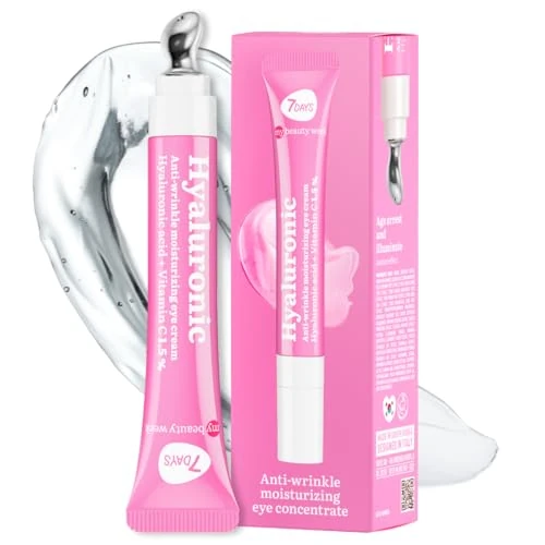 Offerta a tempo: 7Days Crema Contorno Occhi Antirughe Coreana con Acido Ialuronico e Vitamina C per Skin Care Uomo e Donna Idratante per Occhiaie Scure e Borse con Effetto Lifting 18 ml - 17% da 17.99 € a 14.90 €