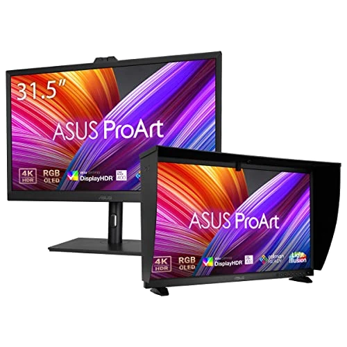 ASUS ProArt OLED PA32DC - 32 Zoll 4K UHD Professioneller Monitor - 16:9, 3840x2160, 10-bit - Kolorimeter, Auto Kalibrierung, ergonomisch, Calman, DisplayHDR 400 - DP, HDMI, 65W USB-C, USB-Hub
