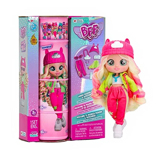 Limited offer: BFF by Cry Babies Hannah Fashion Doll with 9+ Surprises Including Outfit and Accessories for Fashion Toy, Girls and Boys Ages 4 and Up, 7.8 Inch Doll, Multicolor from 23.72 EUR to 22.30 EUR (save 6%)