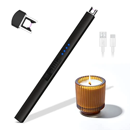 Oferta limitada: Rouclo Encendedor Eléctrico Con Arco Para Velas y Cocina - Indicador de Batería, USB Recargable - Para Gas, Chimenea, Barbacoa, Camping (Negro) de 8.99 EUR a 8.99 EUR (ahorro 0%)