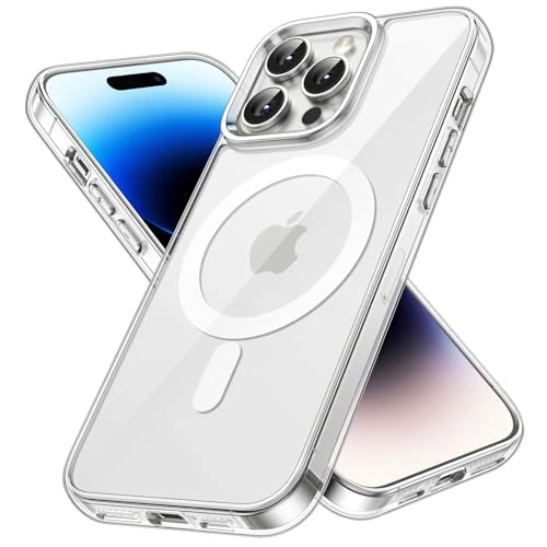 Limited-time offer: JETech Magnetic Case for iPhone 14 Pro 6.1-Inch Compatible with MagSafe Wireless Charging, Shockproof Phone Bumper Cover, Anti-Scratch Clear Back (Clear) from 10.99 £ to 10.99 £ (save 0.00%)