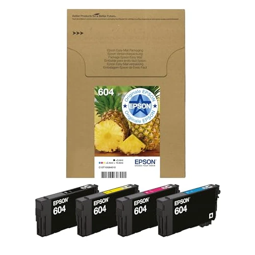 Oferta limitada: Epson Tinta Original Multipack 4 Colores 604 - Cartucho Negro, Cian, Magenta y Amarillo en Tamaño Estándar, EasyMail de 47.35 EUR a 28.41 EUR (ahorro 40%)