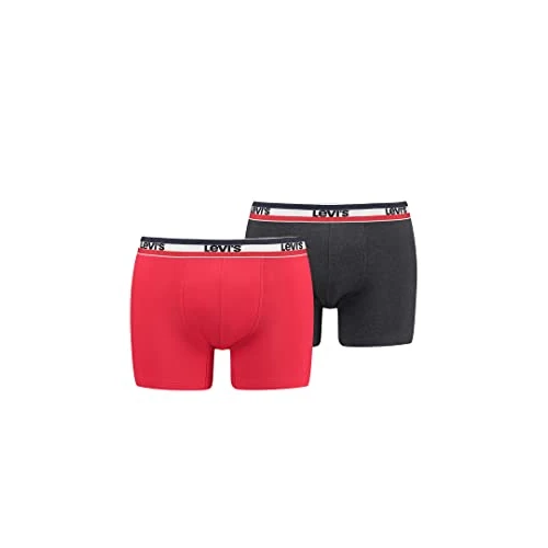 Offre limitée : Levi's Lot de 2 Boxers pour Homme avec Logo Rouge/Noir Taille M, Rouge/Noir, M de 26.99 € à 20.71 € (23% de remise)