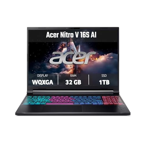 Oferta limitowana: acer Nitro V 16S AI laptop AI | notebook do gier | NVIDIA GeForce RTX 5070 8 GB | Ryzen AI 9 365 | Pamięć RAM 32 GB DDR5 | 1024 GB SSD | wyświetlacz 16" WQXGA IPS 180 Hz | kopia + PC | Windows 11 | z 9389.06 zł na 9389.06 zł (oszczędź 0
