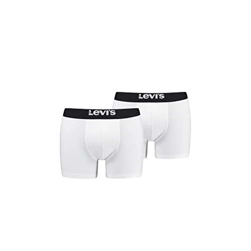 LEVIS Men's BOXER, White/Black, XL (pack of 2)
