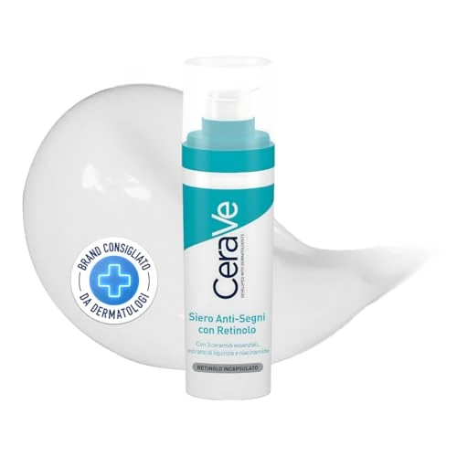 CeraVe - Sérum Retinol Anti-Marques - Réduit l'Apparence des Marques Post-Acné - Rétinol + Racine de Réglisse + 3 Céramides - Peaux à Imperfections - 30 ml