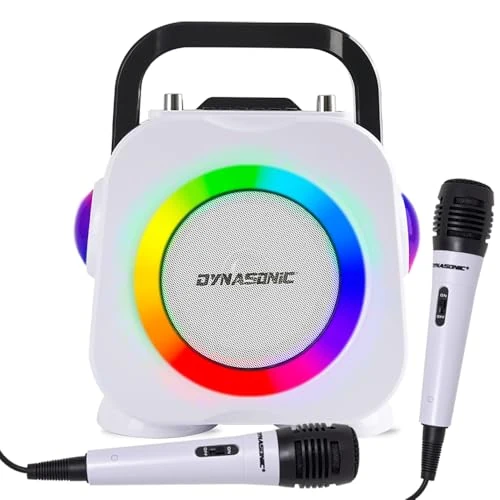 Limitiertes Angebot: DYNASONISCH. Kabelloser Bluetooth-Lautsprecher mit LED-Leuchten. Tragbare Karaokemaschine mit Zwei Mikrofonen. Originelles Geschenk (Dk-201 Schwarz) von 34.42 EUR auf 34.42 EUR (Spare 0%)