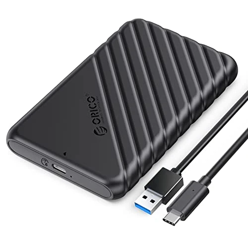 Offerta a tempo: ORICO Case Esterna per HDD/SSD 2,5 pollici SATA, USB 3.1 Gen 1 (6Gbps) fino a 6 TB, Supporta UASP e TRIM, Senza Attrezzi per Unità da 7mm/9,5mm – Nero (25PW1-C) - 20% da 11.99 € a 9.59 €