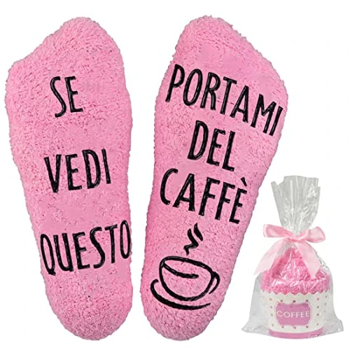 Niwicee Skarpetki Kobiet Śmieszne Zimowe Termiczne Kobiety Miękkie Skarpetki Ciepłe Antypoślizgowe Podeszwa Zimowe Skarpetki z Pakowaniem Prezent i Wstążki Cupcake Prezent Kobiety,Prezenty Wino, A, rozmiar uniwersalny