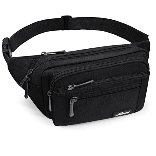 Offre limitée : HNOOM Sac Banane Homme Femme Multipoches Sac Ceinture Ville Imperméable Sac Banane Voyage avec Housse de Pluie, Sacoche Banane Grande pour Balade Escalade Voyage Randonnée (Noir) de 23.99 € à 23.99 € (0.00% de remise)