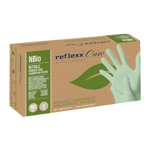 Reflexx Nbio/S Puderfreie Eco-Friendly Nitrilhandschuhe – g 3.5 (M)
