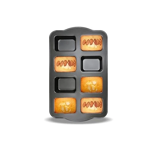 Zeitlich begrenztes Angebot: Gurlideo 8 Mini-Kastenformen, Kastenform, Backform zum Backen, Grau (1 Set) von 15.92 € auf 15.92 € (0.00% Rabatt)