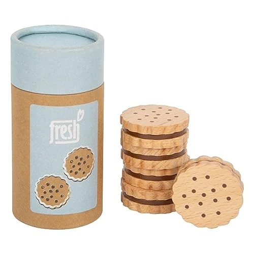 Tijdelijke aanbieding: Small Foot -12352 Sandwich koekjes "fresh" gemaakt van hout, accessoires voor winkel en kinderkeuken, rollenspel speelgoed vanaf 3 jaar,Multi kleuren van 8.99 € naar 8.99 € (0.00% korting)