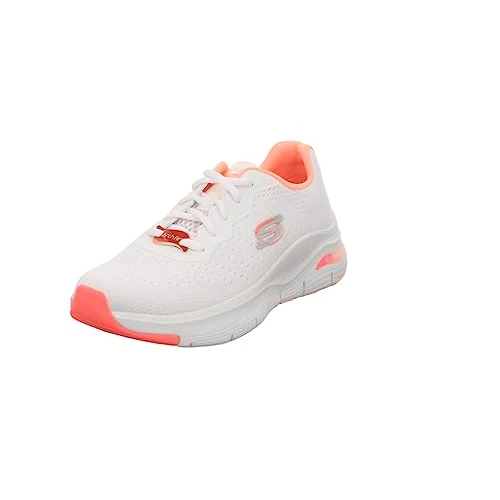 Limitiertes Angebot: Skechers Damen Arch FIT Infinity COOL Sneaker, White Mesh Pink Trim, 38 EU von 99.95 EUR auf 73.13 EUR (Spare 27%)