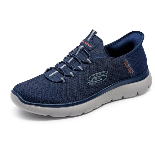 Zeitlich begrenztes Angebot: Skechers Herren Summits High Range Slip-InTurnschuhe, Navy Mesh/Trim, 44 EU von 84.95 € auf 52.99 € (38% Rabatt)