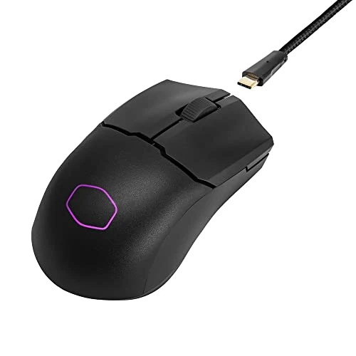 Tijdelijke aanbieding: Cooler Master MM712 RGB-LED ultralichte 59g hybride draadloze gamingmuis - 19K DPI PAW3370 optische sensor, 70M klikken optische switches, on-the-fly systeem, MasterPlus+ (38K DPI, pc) – zwart van 65.57 EUR naar 65.57 EUR (korting 0%)