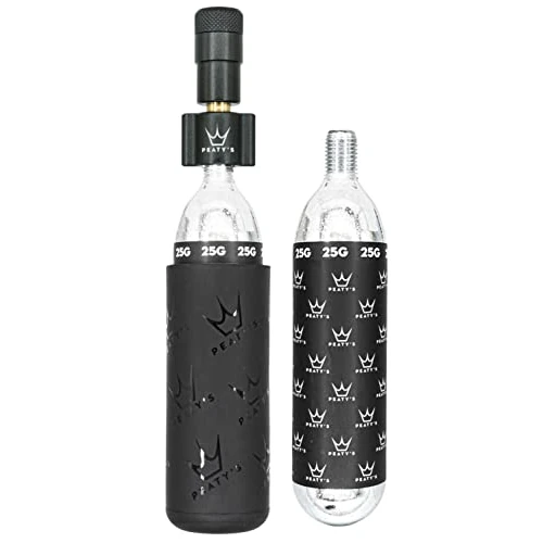 Oferta limitada: Peaty's Holeshot Kit Inflador de Neumáticos CO2 - Diseño Compacto de LíNEA Recta para Inflado RáPido, Compatible con Válvula Presta para Bicicletas de Montaña y Carretera - 2 x 25g, Negro de 40.70 € a 40.70 € (ahorro 0.00%)