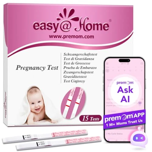 Offerta a tempo: Easy@Home 15 x Test di Gravidanza Precoce: Ultra Sensibile Test Gravidanza 10mIU/ml - Pregnancy Test Altamente Accurato Rilevamento Rapido & Risultato Rapido (15 HCG Test) - 27% da 9.99 € a 7.25 €