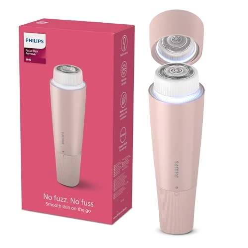 Offerta a tempo: Philips Facial Hair Remover 5000 Series, epilatore da donna, senza filo e compatto, con testina ipoallergernica, epilatore per i peli del viso delicato e veloce, per facili ritocchi, modello BRR454/00 - 0.00% da 31.17 € a 31.17 €