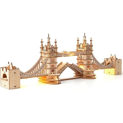 Oferta limitada: RoWood Puzzle 3D Madera Puente de la Torre Maquetas para Construir, Tower Bridge Maquetas de Edificios Madera, Regalos para Adultos y Niños (Sin Pilas en el Paquete) de 15.99 EUR a 12.79 EUR (ahorro 20%)