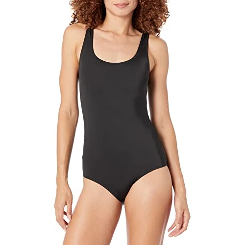 Tijdelijke aanbieding: Amazon Essentials Badpak uit één stuk voor dames (verkrijgbaar in grote maten), zwart gewassen, 4X van 29.99 € naar 29.99 € (0.00% korting)